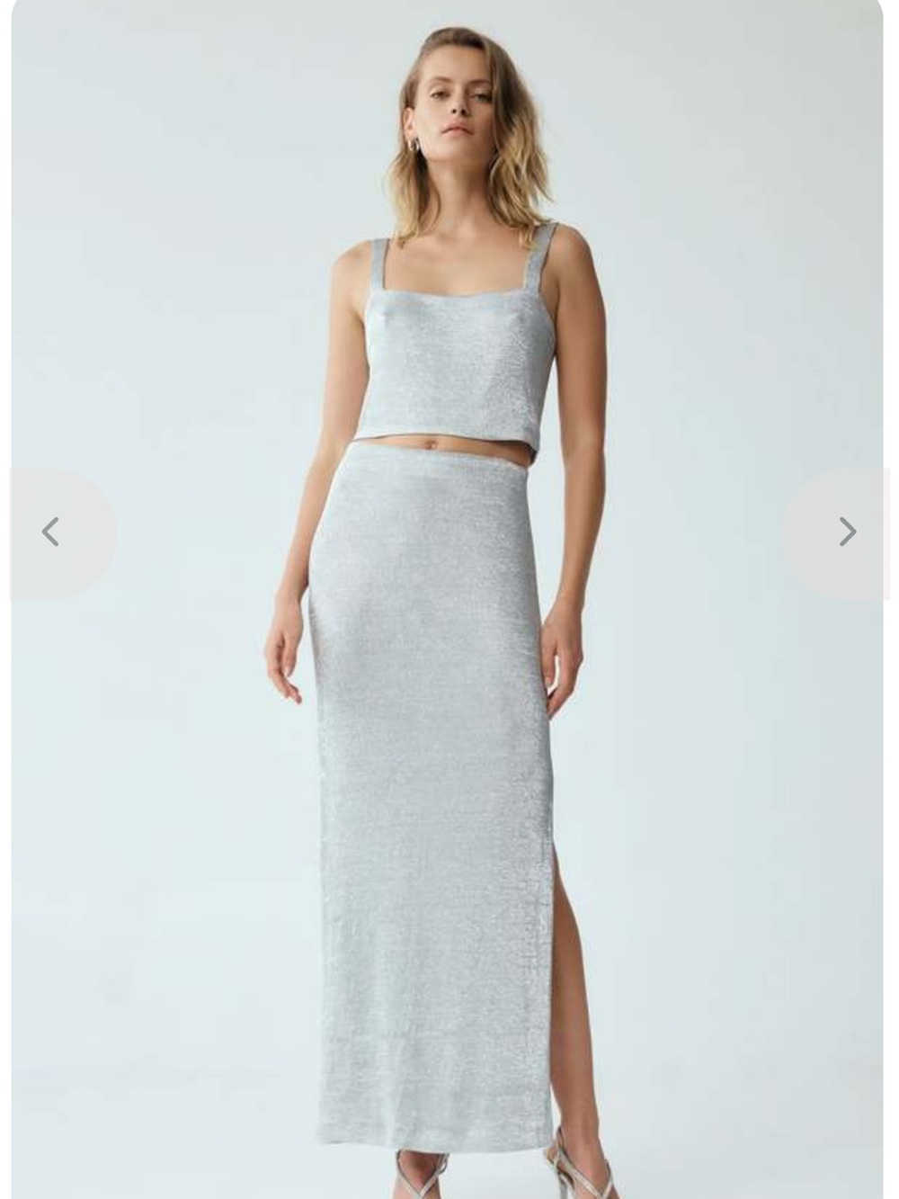 NWT Third Form Heavy Metal Mesh Metallic Maxi Skirt